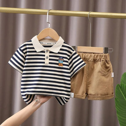 Children Clothing mother Kids Clothes Children's Sets Boys T-shirt Shorts Summer Cotton Short sleeve fashion Suit2PCS