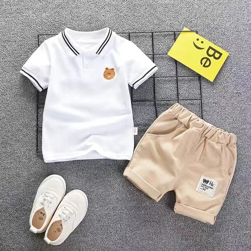 Children Clothing mother Kids Clothes Children's Sets Boys T-shirt Shorts Summer Cotton Short sleeve fashion Suit2PCS