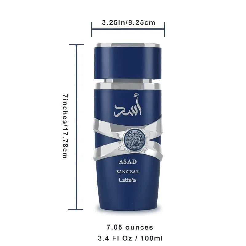 100ml Original Asad Bourbon Men's Perfume Long-lasting Fragrance High Quality Arabian Perfume for Unisex Eau De Parfum Spray