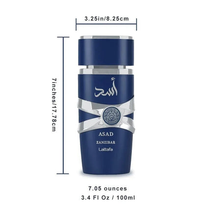 100ml Original Asad Bourbon Men's Perfume Long-lasting Fragrance High Quality Arabian Perfume for Unisex Eau De Parfum Spray